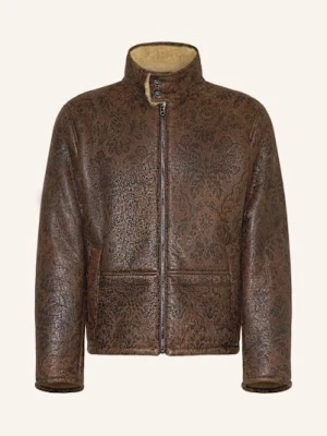 Etro Kurtka Skórzana braun