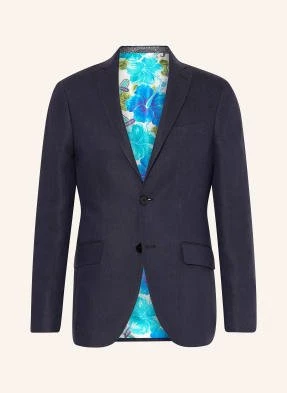 Etro Marynarka Garniturowa Slim Fit Z Lnu blau