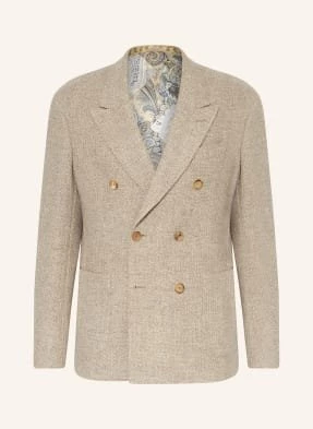 Etro Marynarka Z Dzianiny Slim Fit beige