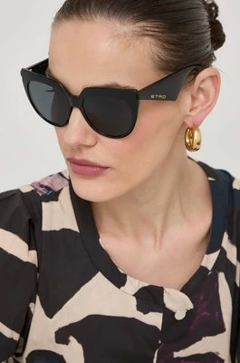 Etro okulary przeciwsłoneczne damskie kolor czarny ETRO 0003/S