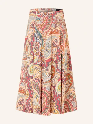 Etro Plisowana Spódnica rot