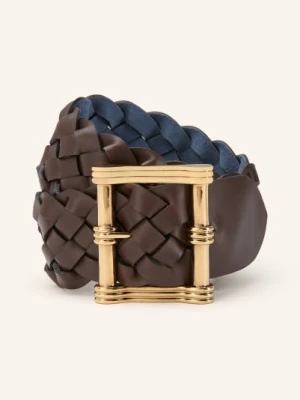 Etro Skórzany Pasek Dwustronny blau