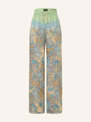 Etro Spodnie Satynowe gruen