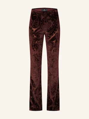 Etro Spodnie Z Aksamitu rot