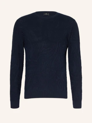 Etro Sweter blau GRANATOWY