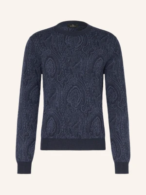 Etro Sweter blau GRANATOWY