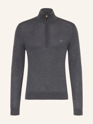 Etro Sweter Typu Troyer grau CZIEMNOSZARY