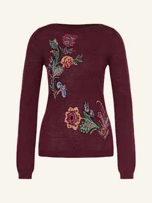 Etro Sweter Z Błyszczącą Przędzą rot