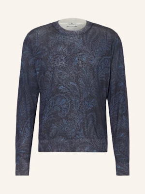 Etro Sweter Z Dodatkiem Jedwabiu I Kaszmiru blau
