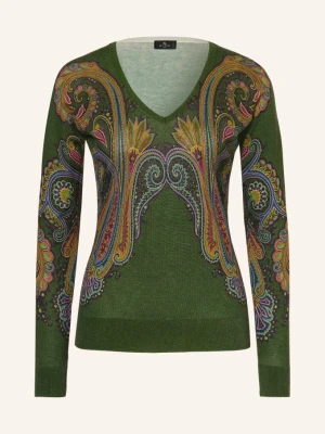 Etro Sweter Z Jedwabiem I Kaszmirem gruen