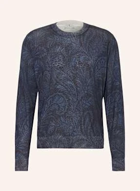 Etro Sweter Z Jedwabiu I Kaszmiru blau