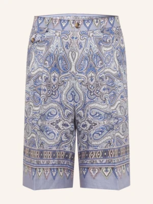 Etro Szorty Lniane blau