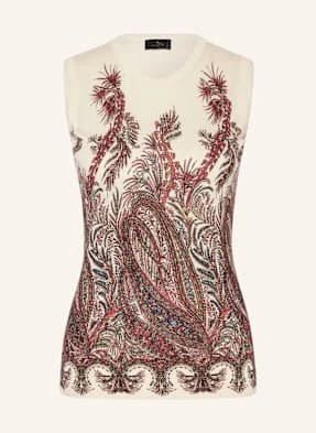 Etro Top Z Dzianiny Z Dodatkiem Jedwabiu beige