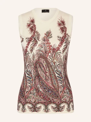 Etro Top Z Dzianiny Z Dodatkiem Jedwabiu rot