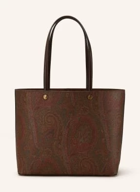 Etro Torba Shopper Etro Essential Medium Z Saszetką braun