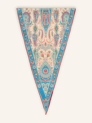 Etro Trójkątna Chusta Z Jedwabiu blau