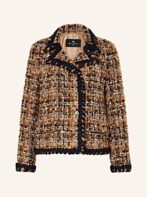 Etro Żakiet Pudełkowy Z Tweedu Z Błyszczącą Przędzą rosa