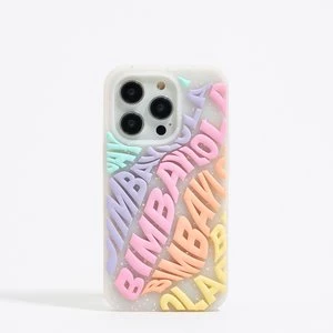 Etui iPhone 14 Pro silikon logo wielobarwne BIMBA Y LOLA