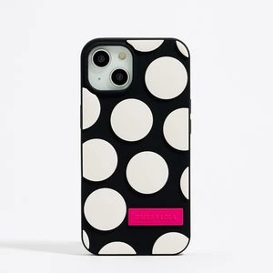 Etui iPhone 15 Plus silikon dots czarne BIMBA Y LOLA