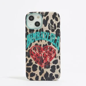 Etui iPhone 15 Plus silikon panterka czarne BIMBA Y LOLA