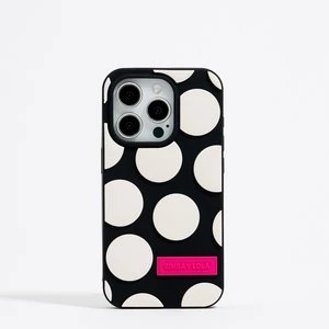 Etui iPhone 15 Pro silikon dots czarne BIMBA Y LOLA