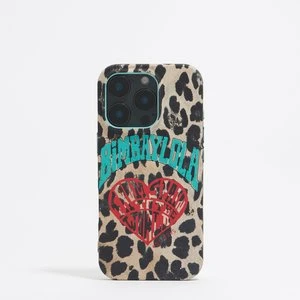 Etui iPhone 15 Pro silikon panterka czarne BIMBA Y LOLA