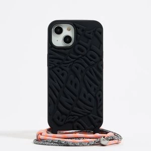 Etui iPhone 15 silikon logo czarne BIMBA Y LOLA