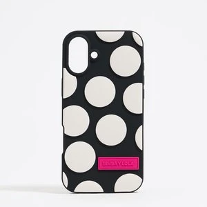 Etui iPhone 16 Plus silikon dots czarne BIMBA Y LOLA