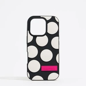 Etui iPhone 16 Pro silikon dots czarne BIMBA Y LOLA