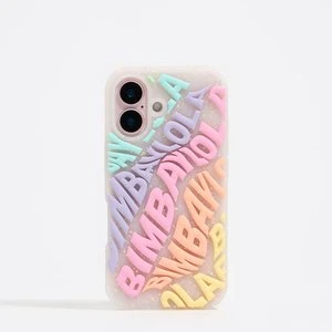 Etui iPhone 16 silikon logo wielobarwne BIMBA Y LOLA