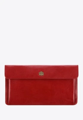 Etui na bilet lotniczy skórzane czerwone Wittchen