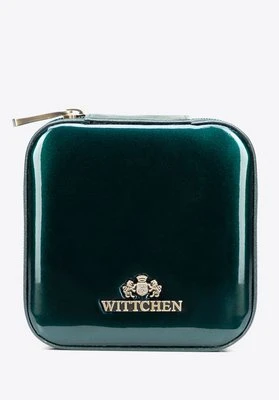 Etui na biżuterię ze skóry lakierowanej zielone Wittchen