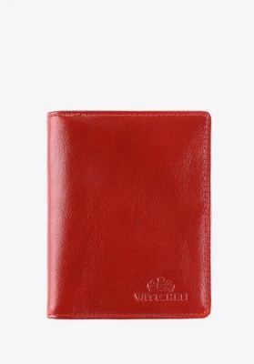 Etui na dokumenty skórzane pionowe czerwone Wittchen