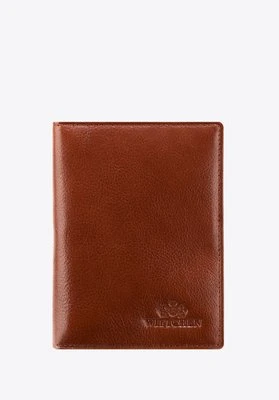 Etui na dokumenty skórzane pionowe jasny brąz Wittchen