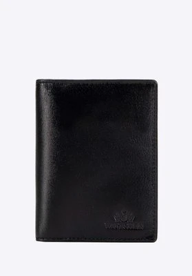 Etui na dokumenty skórzane z kieszenią na dowód rejestracyjny czarne Wittchen