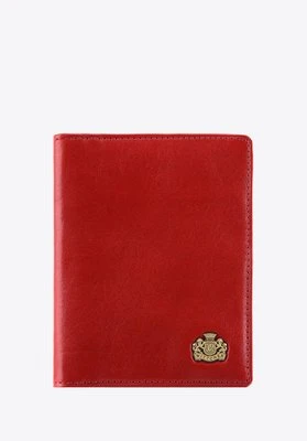 Etui na dokumenty skórzane z transparentnymi kieszeniami czerwone Wittchen