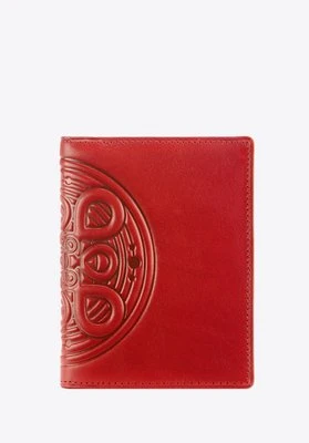 Etui na dokumenty ze skóry licowej z kolekcji Mandala czerwone Wittchen