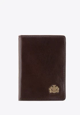 Etui na dokumenty ze skóry z herbem brązowe Wittchen