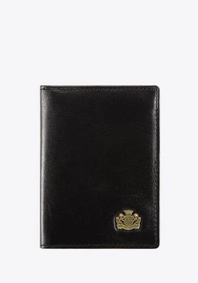 Etui na dokumenty ze skóry z herbem czarne Wittchen