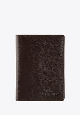 Etui na dokumenty ze skóry z przezroczystą kieszenią Wittchen