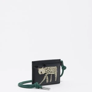 Etui na karty Frío Peludo skóra czarne BIMBA Y LOLA