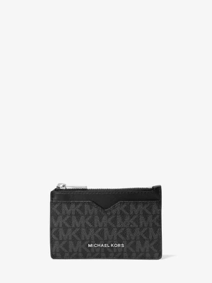 Etui na karty Hudson z charakterystycznym logo Michael Kors CZARNY (Czarny)
