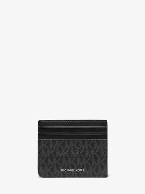 Etui na karty Hudson z charakterystycznym logo Michael Kors CZARNY (Czarny)