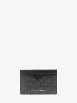 Etui na karty Hudson z logo Michael Kors CZARNY (Czarny)