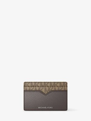 Etui na karty Hudson ze skóry groszkowej z charakterystycznym logo i klipsem do banknotów Michael Kors Mens
