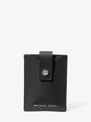 Etui na karty Hudson ze skóry groszkowej z zapięciem Michael Kors Mens