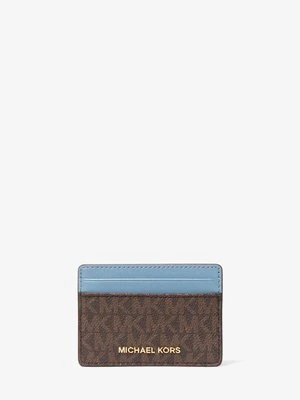 Etui na karty Jet Set z charakterystycznym logo Michael Kors CHAMBRAY (Niebieski)