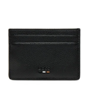 Etui na karty kredytowe BOSS Grained faux-leather card holder with signature details 50536513 Czarny