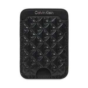 Etui na karty kredytowe Calvin Klein Aop Leather Magnetic Card Case LV04F1100G Czarny