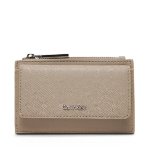 Etui na karty kredytowe Calvin Klein Ck Must Aop Cc Holder W Zip LV04F1036G Beżowy